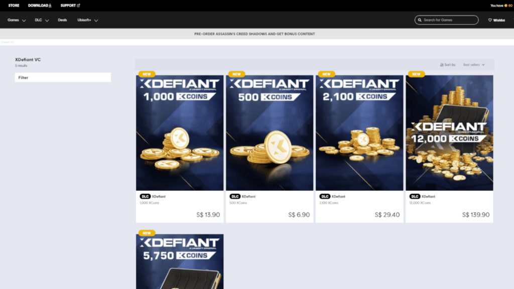 XCoins cost screenshot (Image via esports.gg)