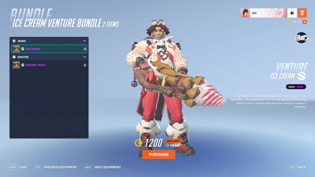 Ice Cream Venture skin (Image via esports.gg)