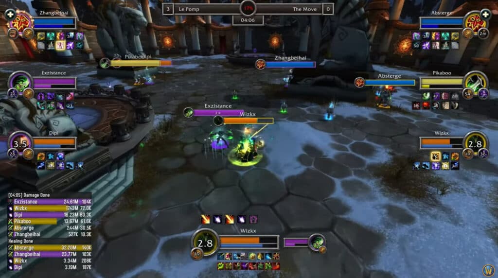 Le Pomp versus The Move in Dragonflight Season 4 WoW AWC Cup 3 (Image via Blizzard Entertainment)