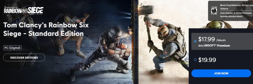 Tom Clancy's Rainbow Six Siege is on sale for $17.99.