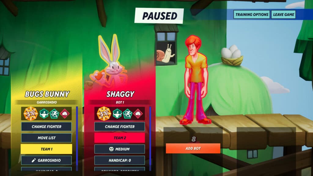 MultiVersus training mode (Image via esports.gg)