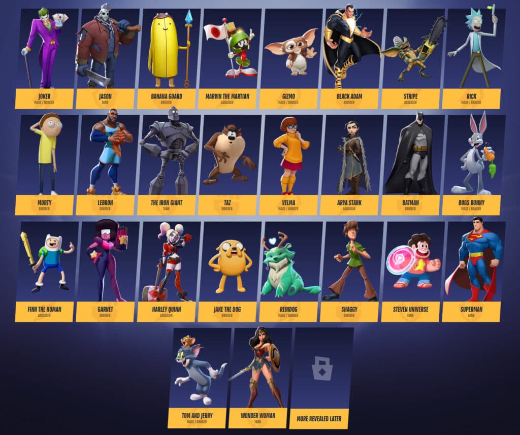 MultiVersus characters screenshot (Image via Player First Games)