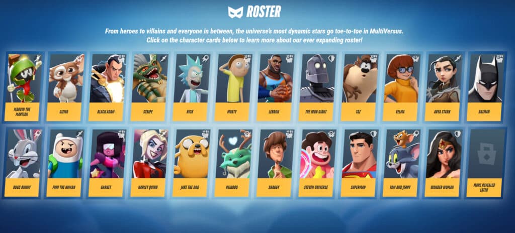 MultiVersus characters (Image via Player First Games)