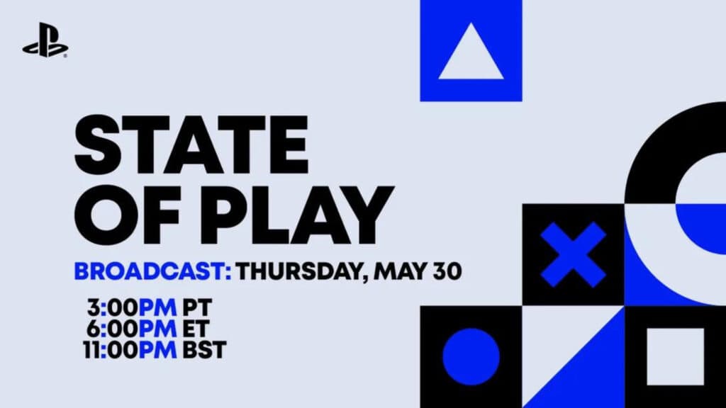 The State of Play broadcast will be on May 30 (Image via PlayStation)