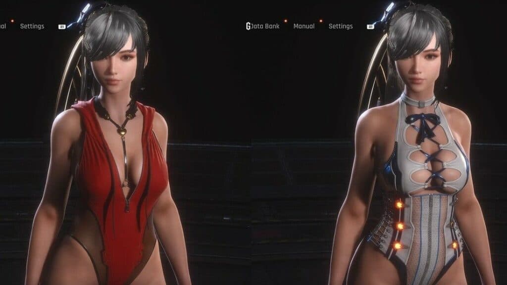 Stellar Blade uncensored outfits were added quietly in Patch 1.003 by developer Shift Up (Image via <a href="https://x.com/nichegamer/status/1794000052916240594/photo/1">@NicheGamer</a>)