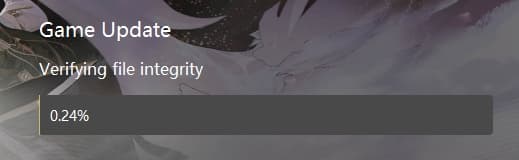 The progress bar will be stuck at 0% for a while, do not close the client