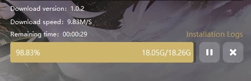 After around 5-10 minutes the verifying file integrity process will speed up