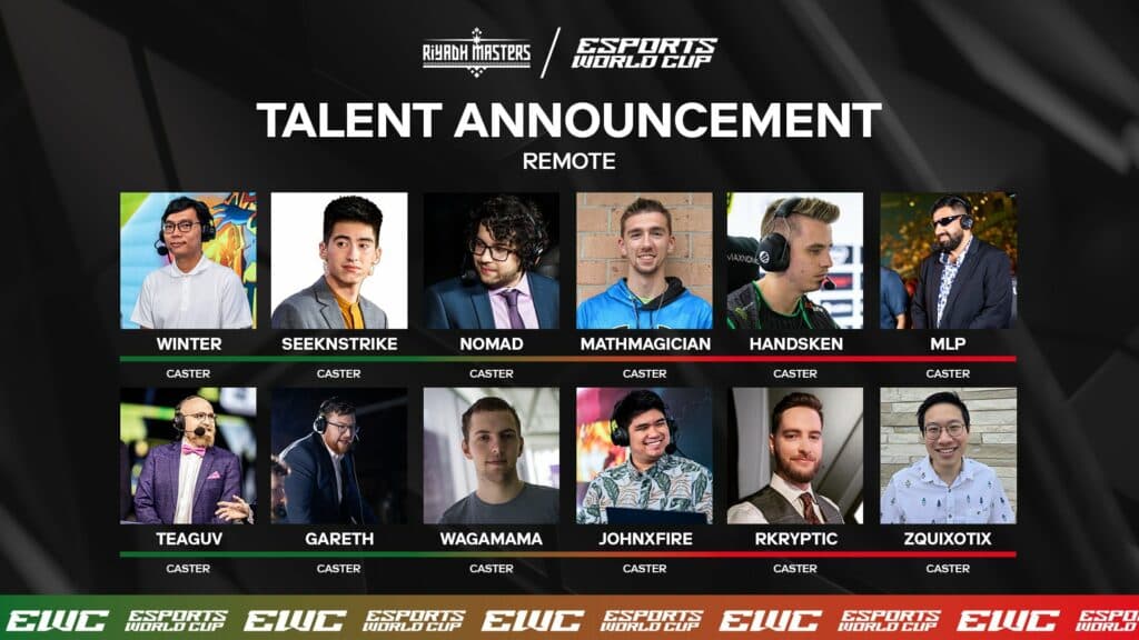 Riyadh Masters 2024 English remote talent (Image via Esports World Cup)