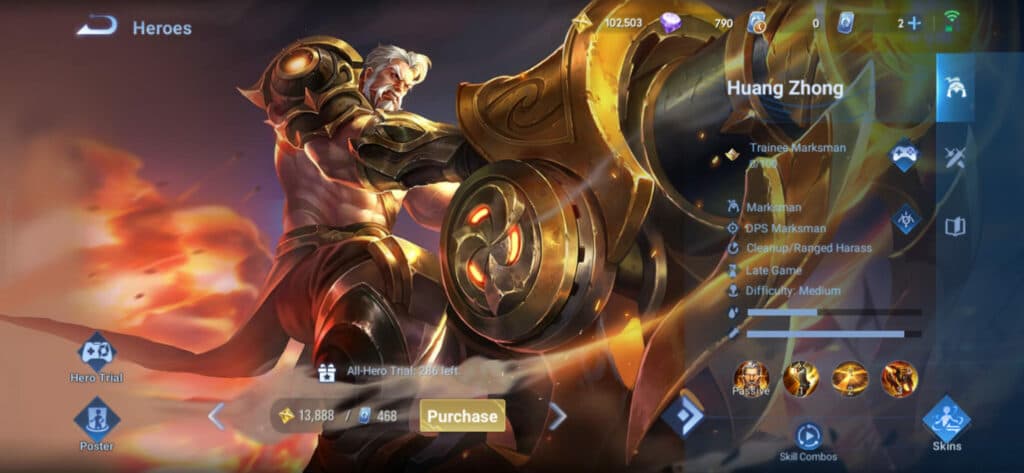 Huang Zhong from Honor of Kings (Image via esports.gg)