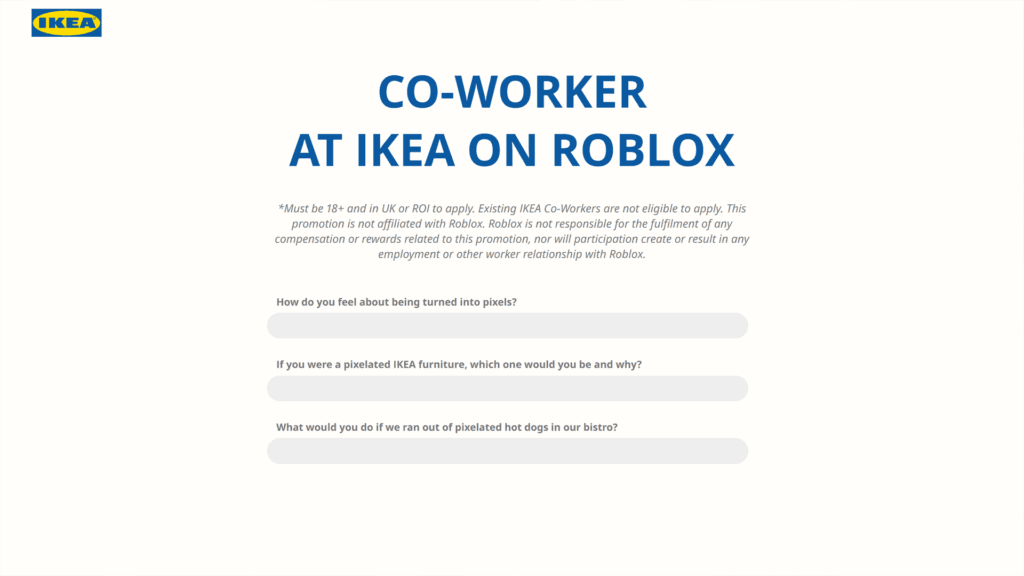 <em>Screenshot of "The Co-Worker" application questions (Image via esports.gg)</em>