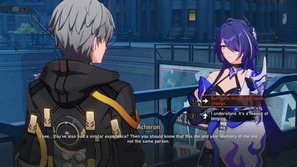 The missable Acheron in the Honkai Star Rail 2.3 main quest (via esports.gg)