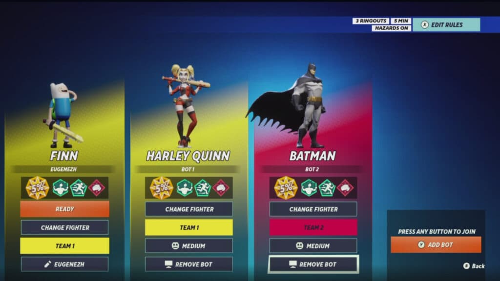 Bots in a local match (image via esports.gg)