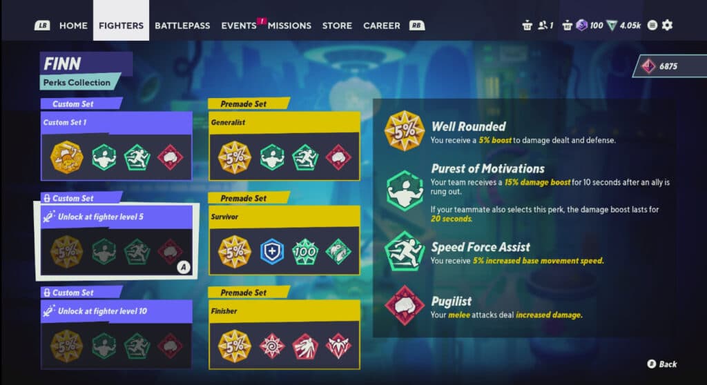 <em>Sets of Perks in MultiVersus (image via esports.gg)</em>