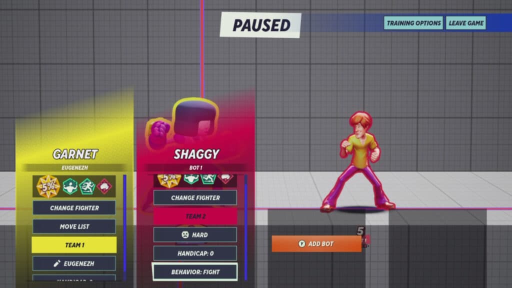 Bots in MultiVersus Training (image via esports.gg)