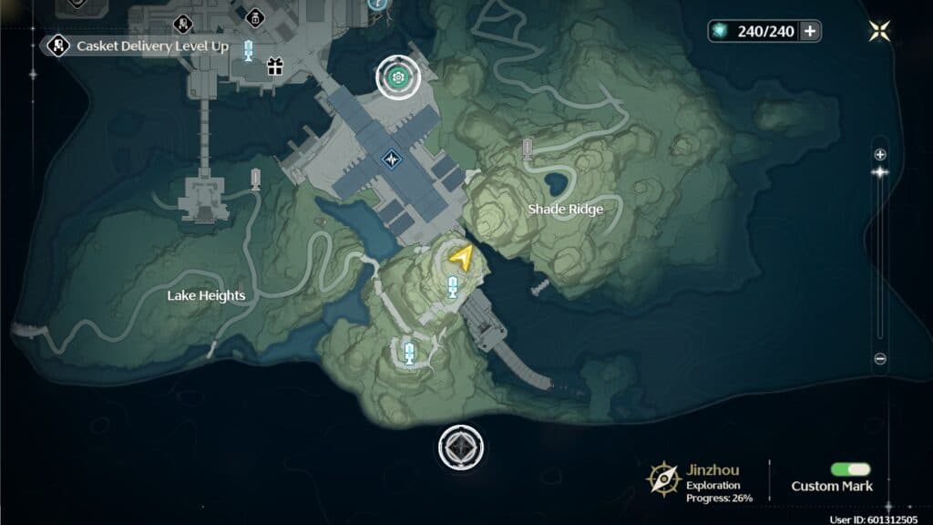 The location to "<strong>sit on the highest chair in Jinzhou</strong>" for the Power! Mission trophy (screenshot by esports.gg)