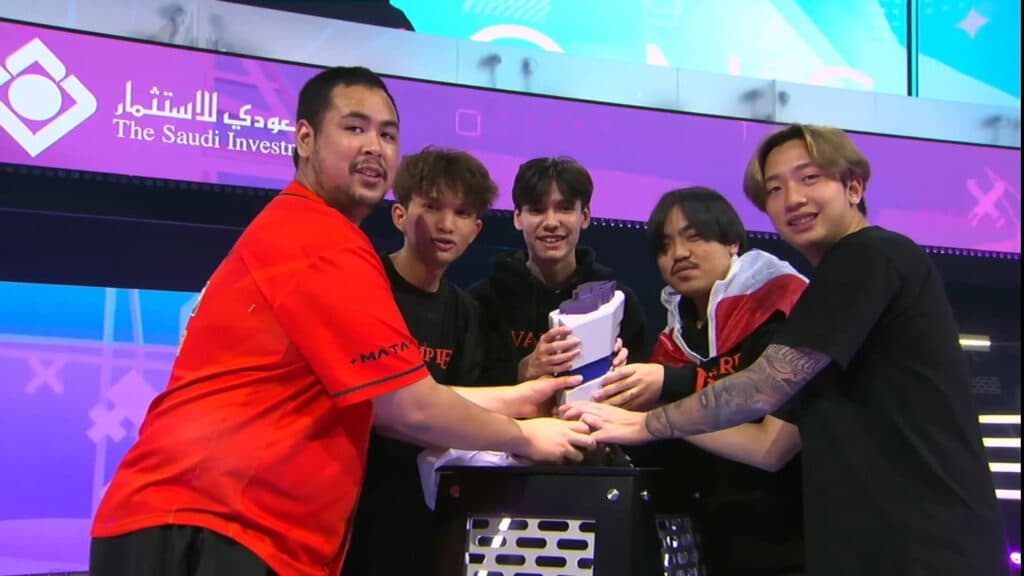 Vampire Esports, the defending champion of PMWI (rebranded to PMWC) 2022 and 2023 (Image via PUBG Mobile)