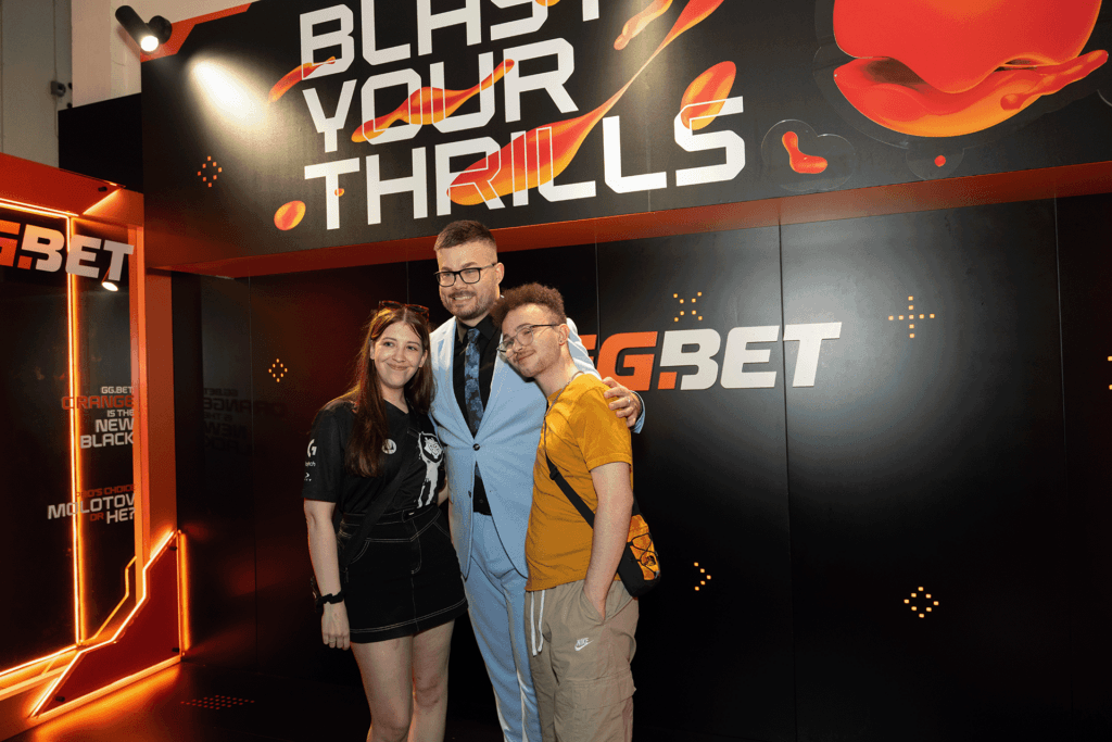 Event host James Banks on Day 2 at the GG.BOOTH at BLAST Spring Finals