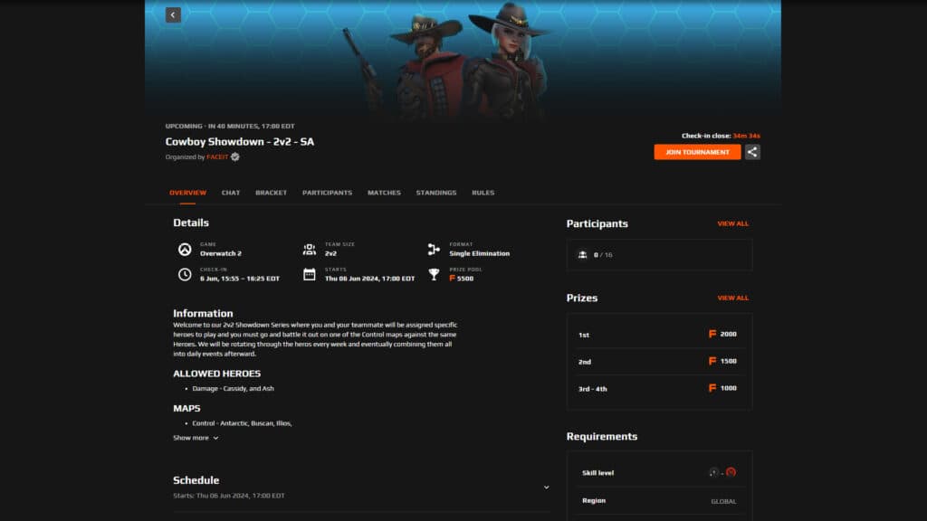 One of the many Overwatch 2 tournaments (Image via FACEIT)