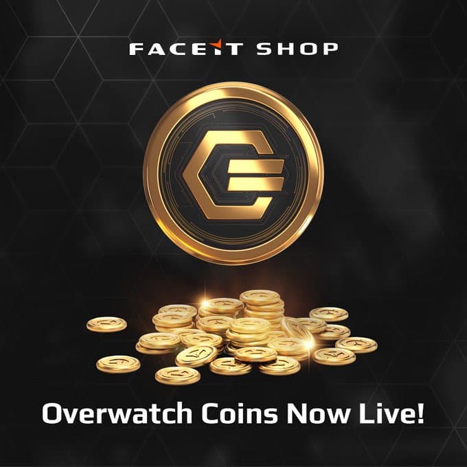 Overwatch Coins in the FACEIT Shop (Image via FACEIT_OW on X)