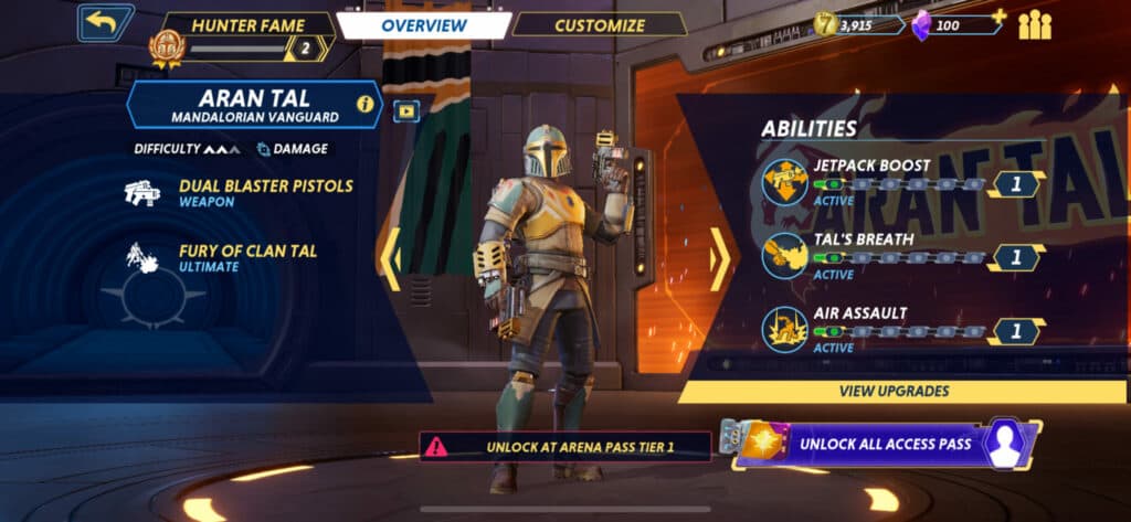 Aran Tal in-game overview.