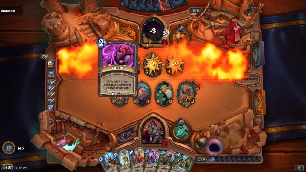 Hearthstone Servant of Yogg-Saron Tryouts Tavern Brawl screenshot (Image via esports.gg)