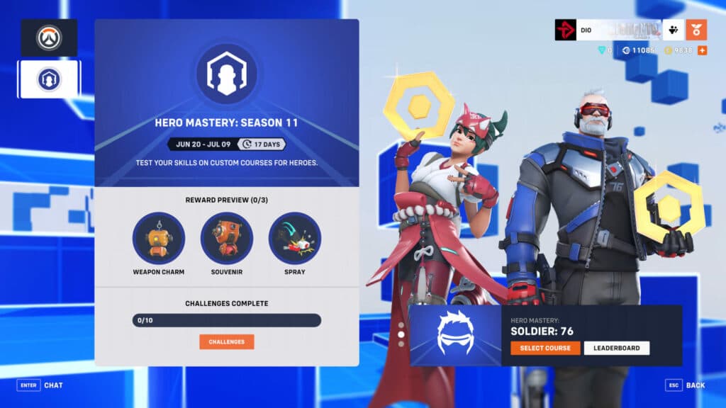 Hero Mastery Season 11 rewards (Image via esports.gg)