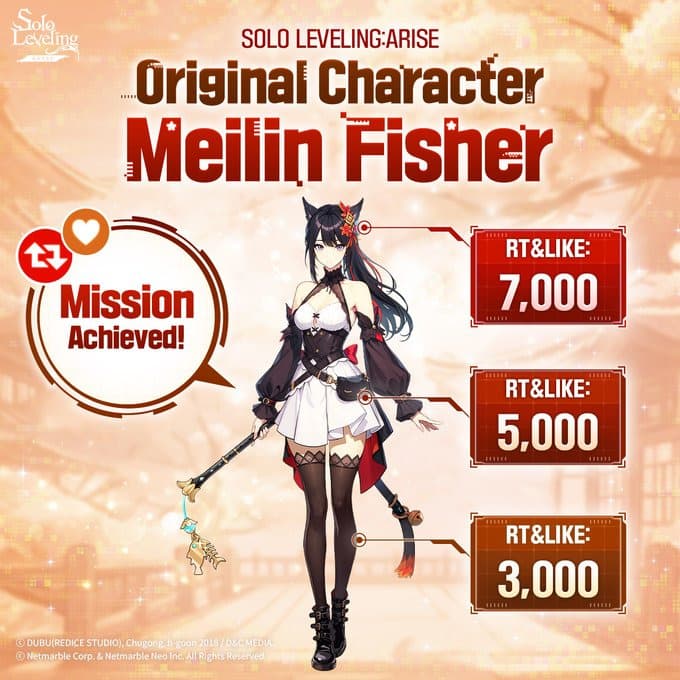 Solo Leveling ARISE: Meilin Fisher artwork (Image via Netmarble Corporation)