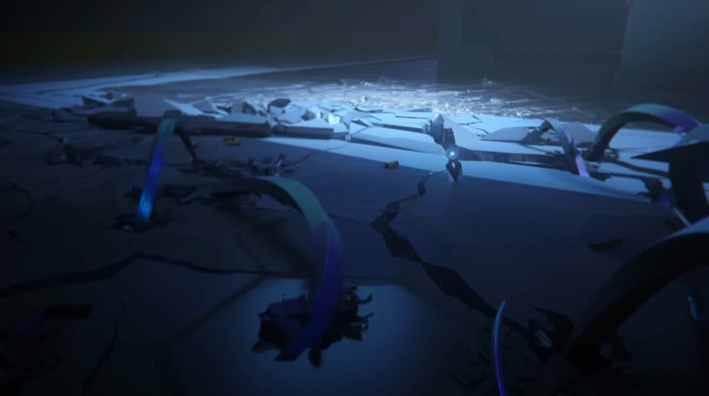 A teaser featuring vines running through the floor, likely for the next VALORANT agent (Image via Riot Games)