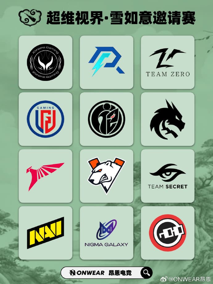 Clavision Snow Ruyi Invitational teams ( Image via Weibo @超维视界赛事 )