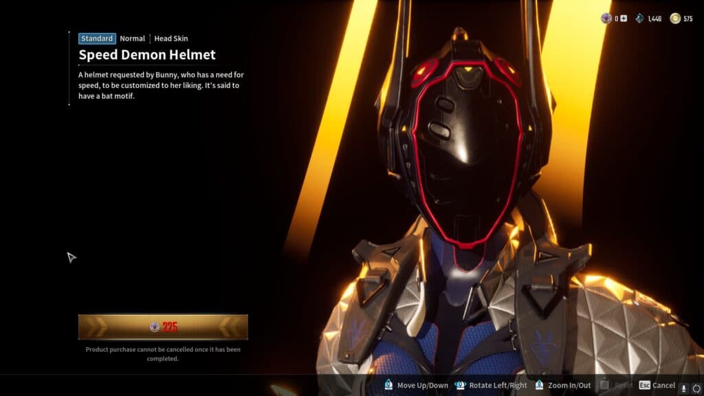 Tired of Bunny's face? Wear the Speed Demon Helmet (Image via esports.gg)