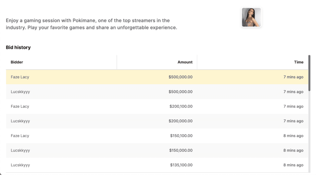 Screenshot of one of the Tiltify pages (Image via esports.gg)