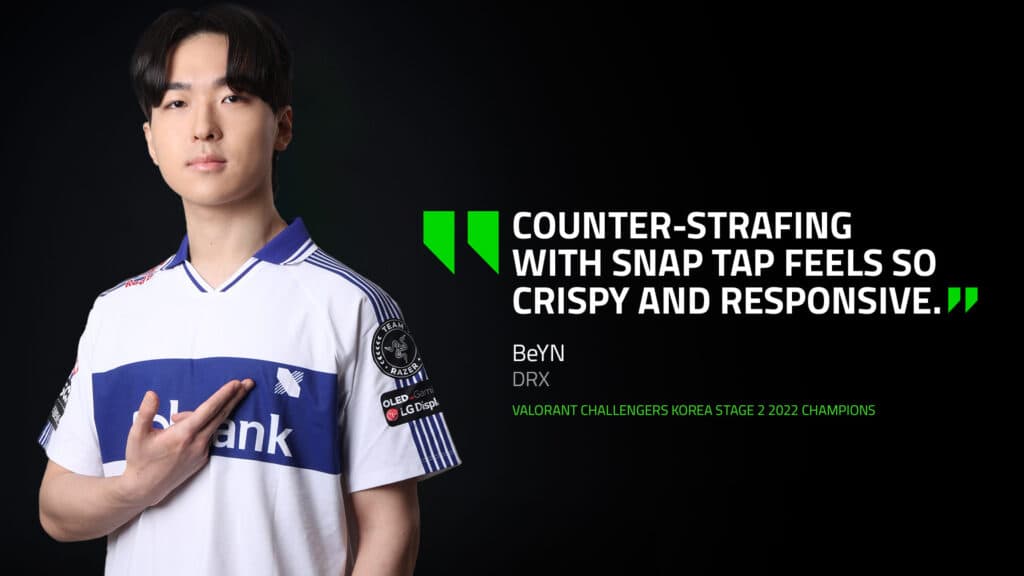 BeYN from DRX's VALORANT team vouched for the new Snap Tap Mode