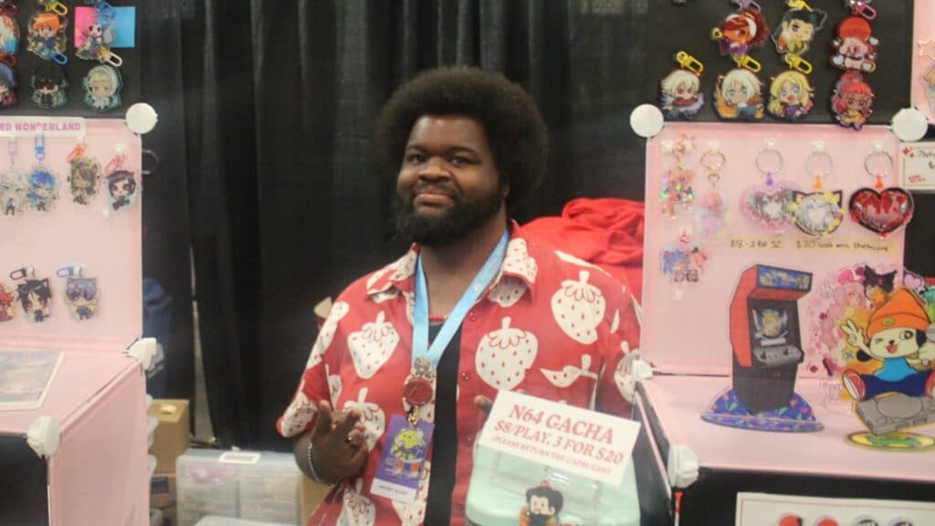 King Kuma at the artist alley of Evo Las Vegas 2024 (Image via Amy Chen)