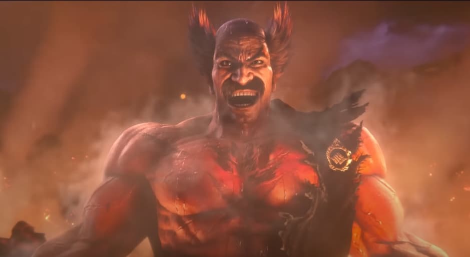Could this shot of Heihachi in Tekken 8 trailer be a flashback to moments after his fall into the volcano?