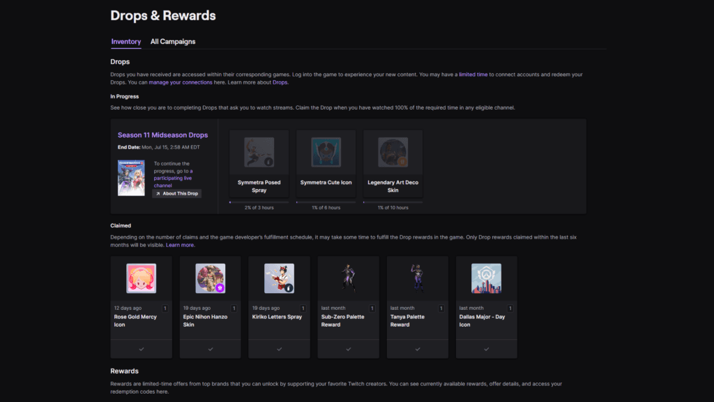 Overwatch 2 Twitch drops screenshot (Image via esports.gg)