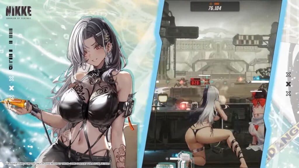 Rosanna: Chic Ocean splash art and in-game