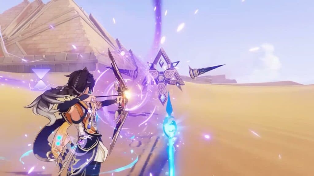 Sethos using his skills in Genshin Impact (image via HoYoverse)