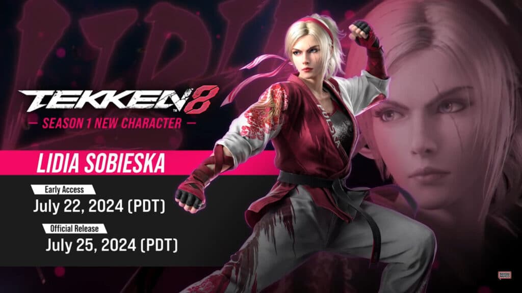 Lidia in TEKKEN 8: A release date poster (image via Bandai Namco Esports)