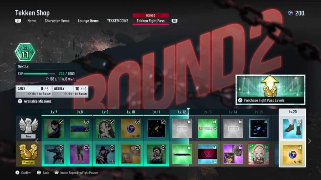 The Tekken 8 Fight Pass has Free and Premium Rewards - Do not by Premium Plus! (Not worth it)