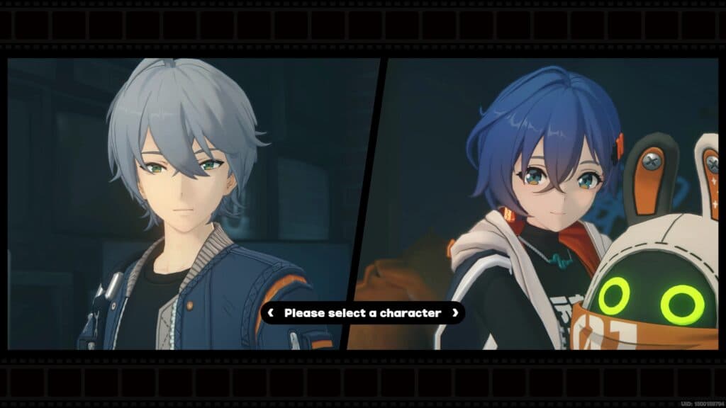 You will choose between siblings Wise (left) and Belle (right) when you first start Zenless Zone Zero