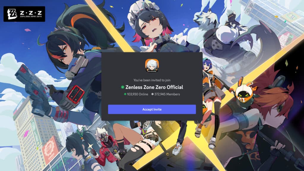 Screenshot of the official Discord's invite screen (Image via esports.gg)