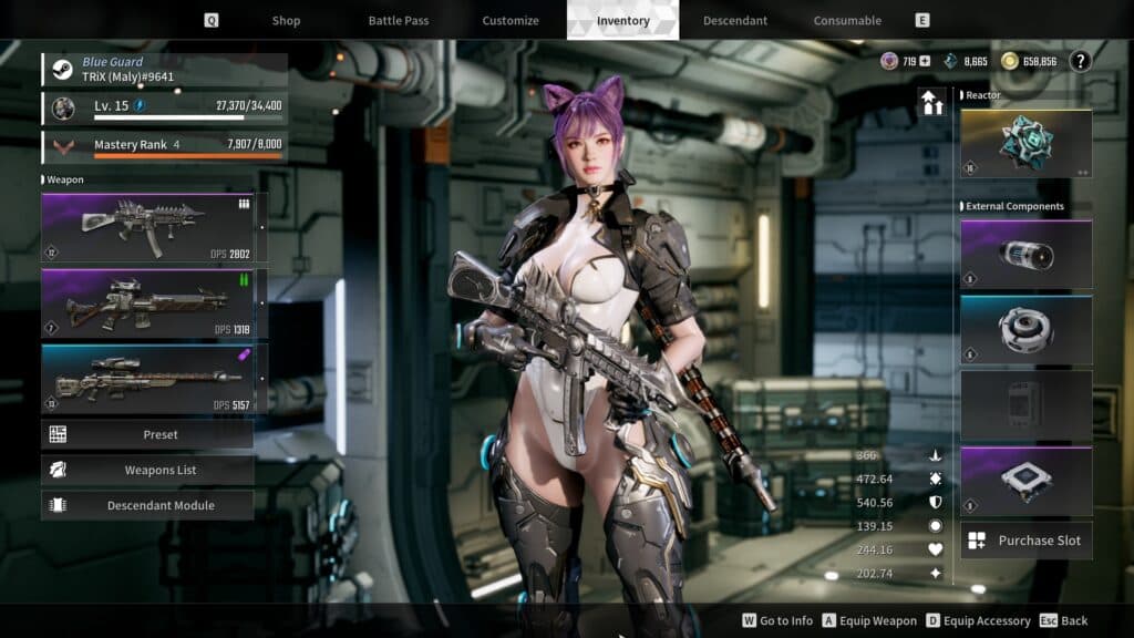 Recommended Loadout for Eterllick the Tracker (SMG/AR, Scout Rifle, Sniper Rifle)