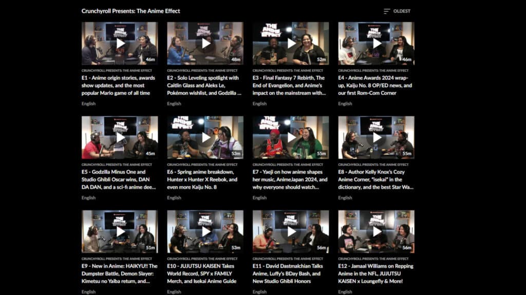 The Anime Project podcast episodes (Image via Crunchyroll)