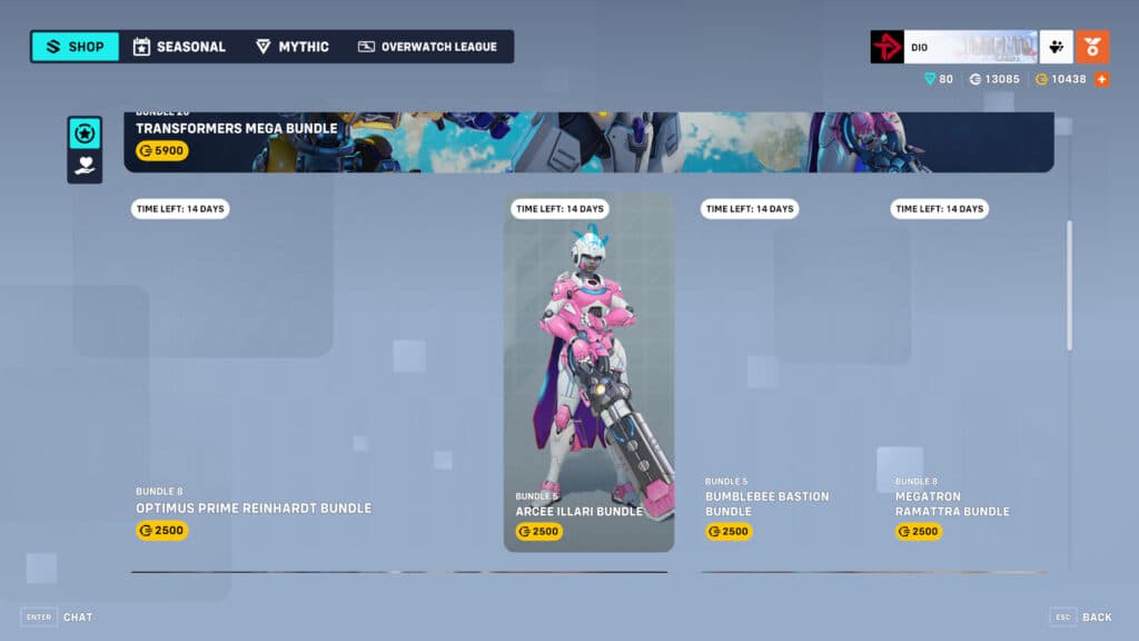 Overwatch 2 shop rotation glitch (Image via esports.gg)