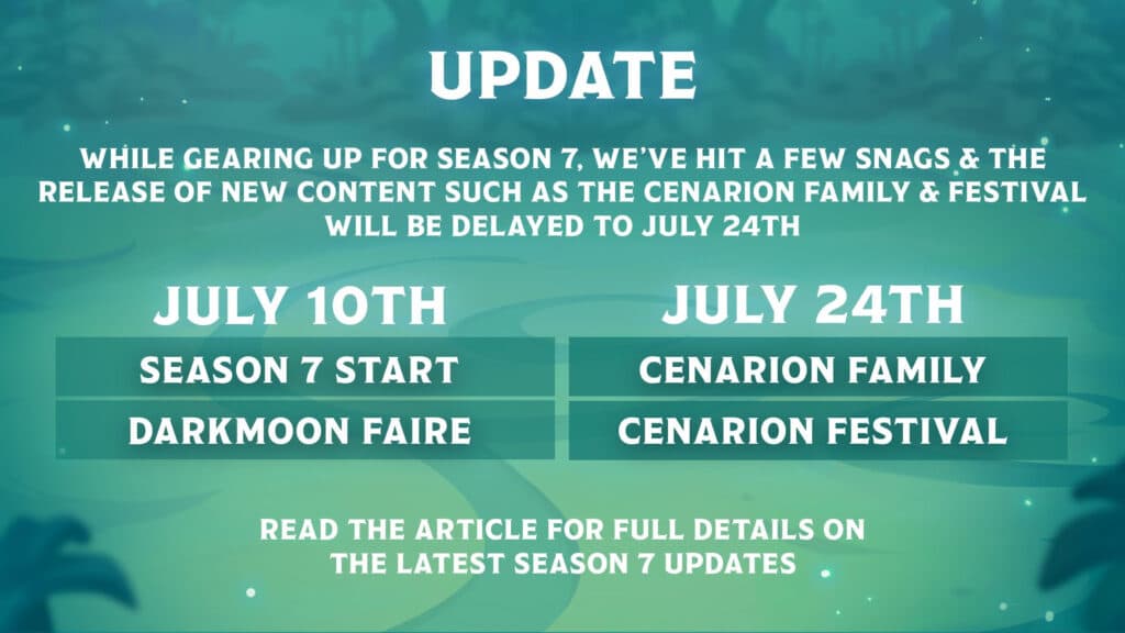 Warcraft Rumble Season 7 delay information (Image via Blizzard Entertainment)