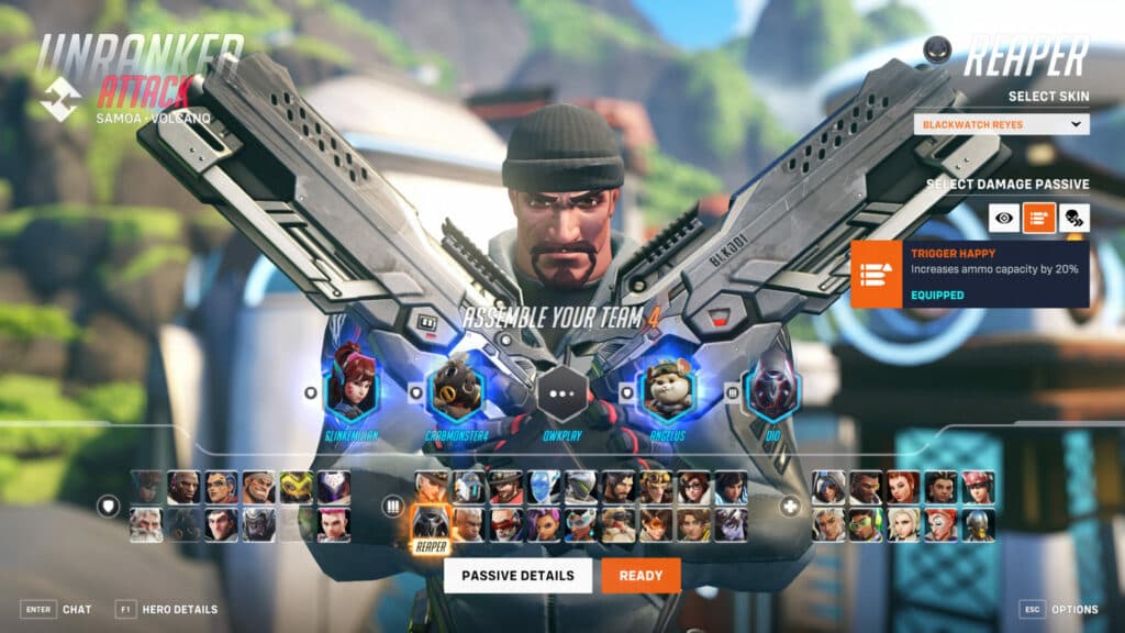 The Trigger Happy Quick Play Hacked passive grants extra ammo (Image via esports.gg)