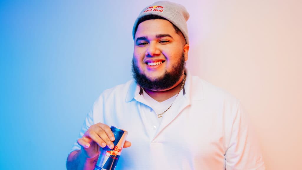 MenaRD with a Red Bull drink (Image via Red Bull Gaming)