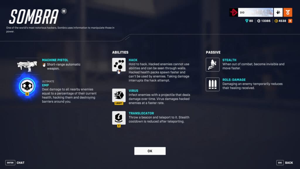 Sombra's stealth bug received a hotfix as well (Image via esports.gg)