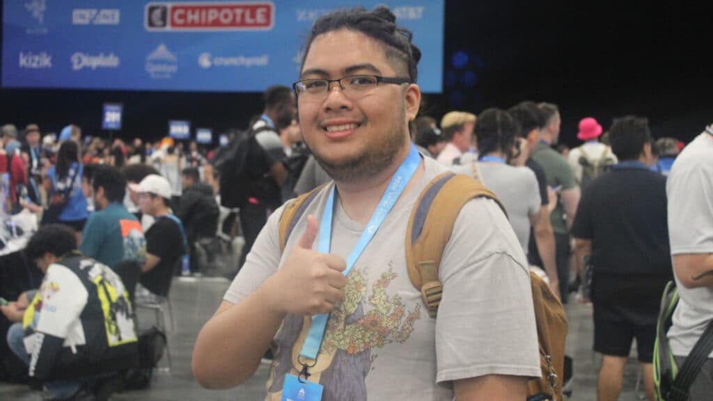 TEKKEN 8 player J1NZO at Evo 2024 in Las Vegas (Image via Amy Chen)
