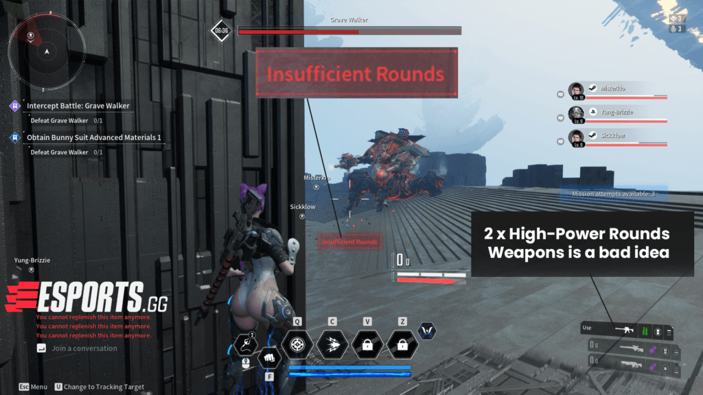 The Grave Walker Colossus battle might be the first time you experience ammo shortage